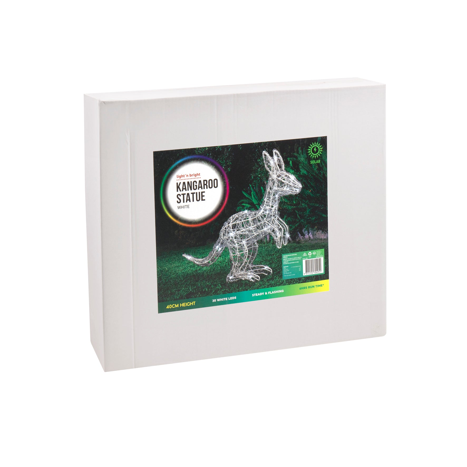 Solar Kangaroo Statue 40cm