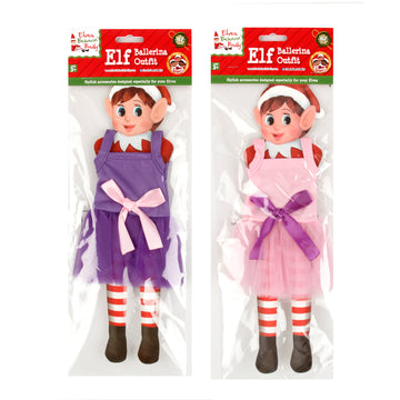 Xmas Elves BB Elf Ballerina Outfit 2 Asst