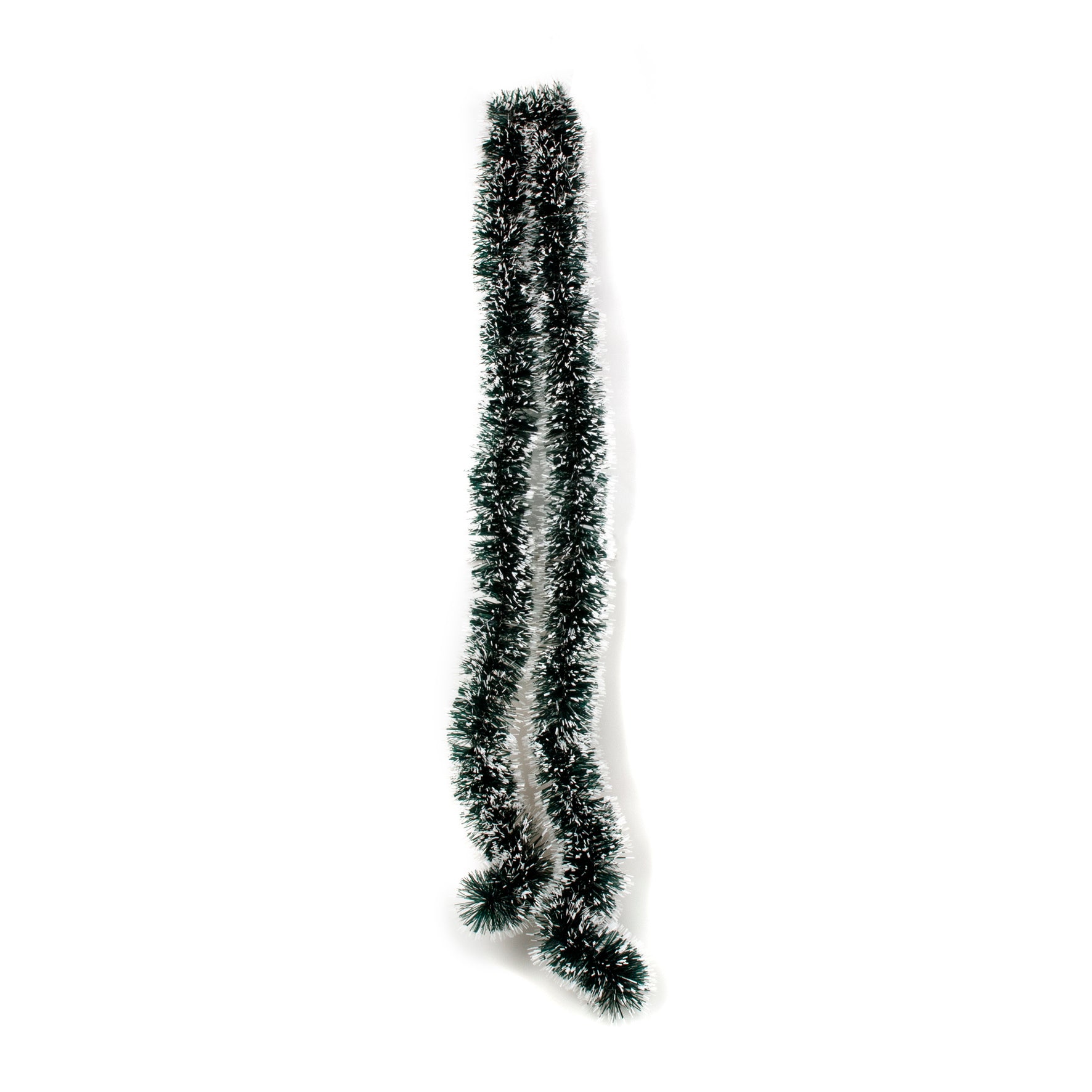 Tinsel Xmas Garland w White Tips 2m