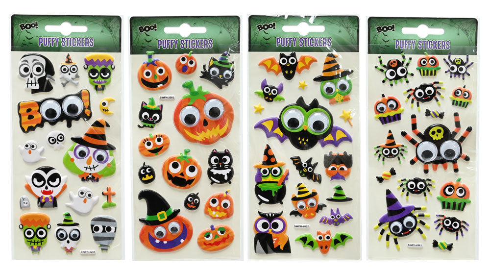 Bobble Eyed Puffy Stickers Asst