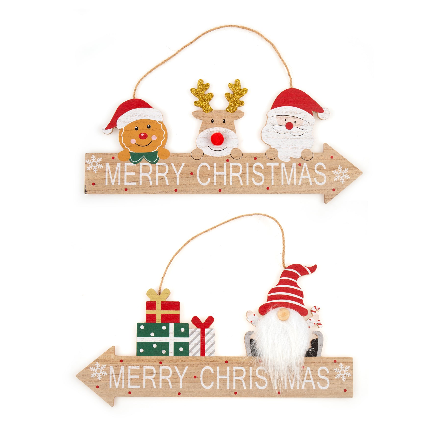Decoration Xmas Hanging Sign Asst