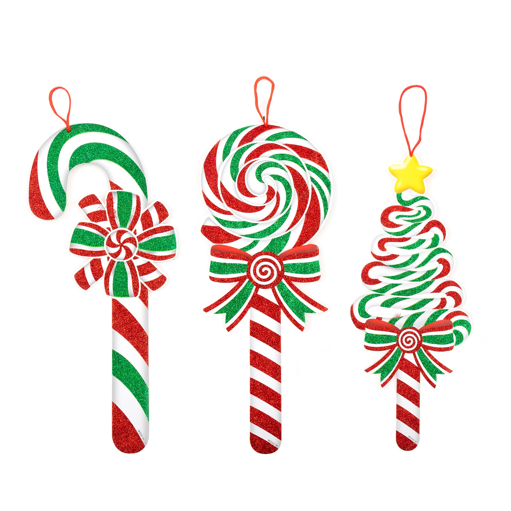 Decoration Xmas Hanging Sign Glitter Xmas 50cm