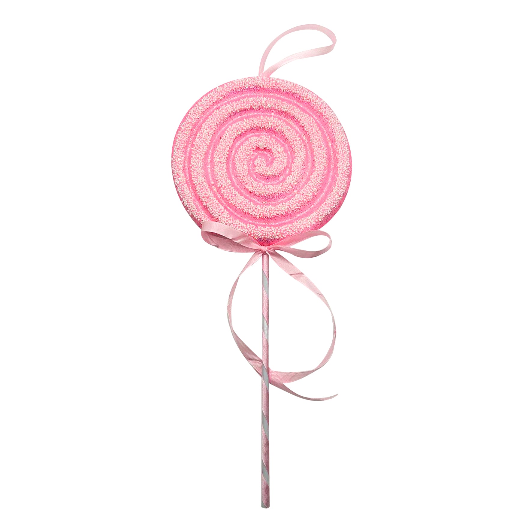 Decoration Xmas Ornaments Tree Candy Lollipop Swirl Pink