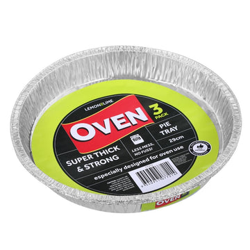 Foil pie tray 3pk 29cm