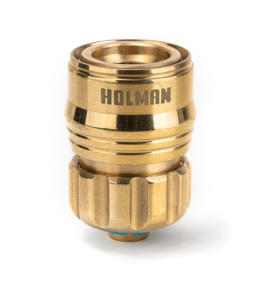 Holman 12mm Brass Hose Connector - Grip 'n' Lock