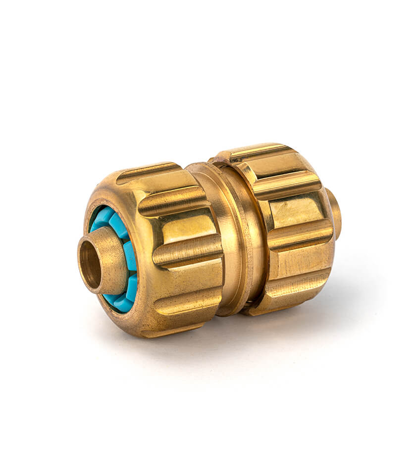 Holman 12mm Brass Hose Joiner - Grip 'n ' Lock