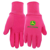 John Deere Light Duty Cotton Gloves (Pink - Womens)