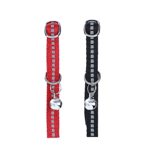 Paws & Claws Reflective Cat Collar Nylon with Bell