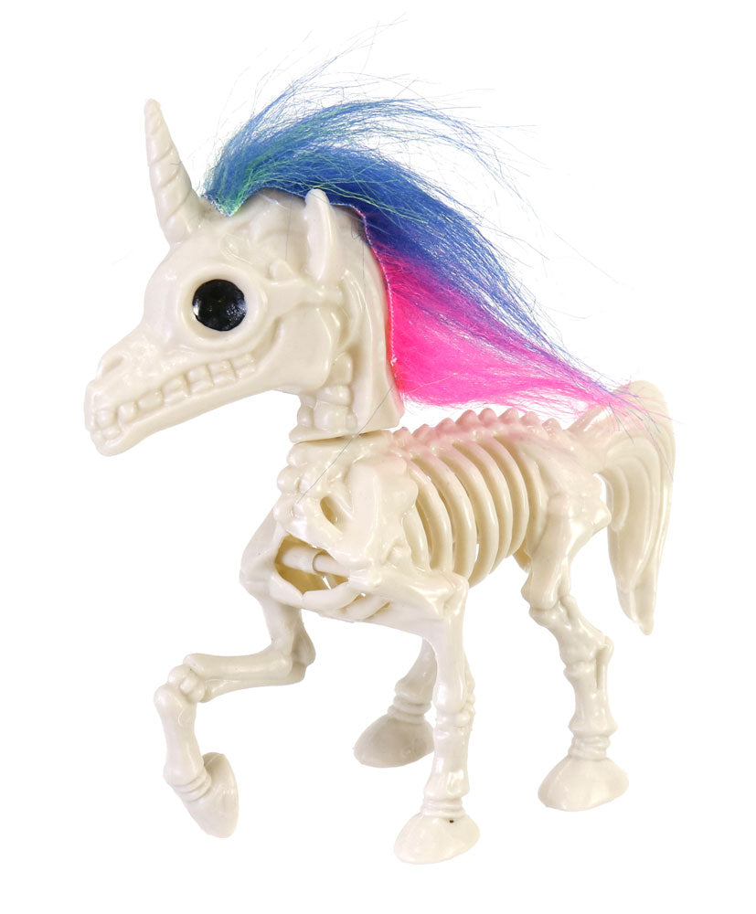 Skeleton Unicorn with Hair 17cm
