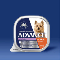 ADVANCE Adult All Breed Turkey Trays 12 x 100g