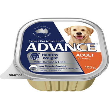 ADVANCE Healthy Weight Adult All Breed Turkey with Rice Trays 12 x 100g