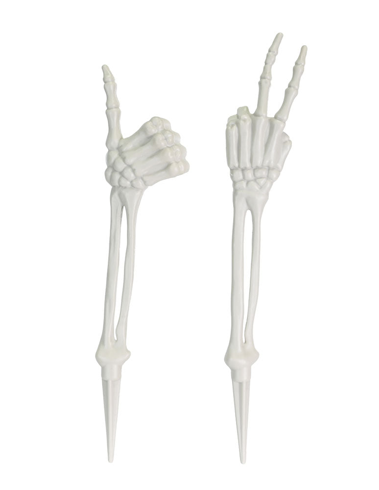 Skeleton Hand Gesture Stake Asst
