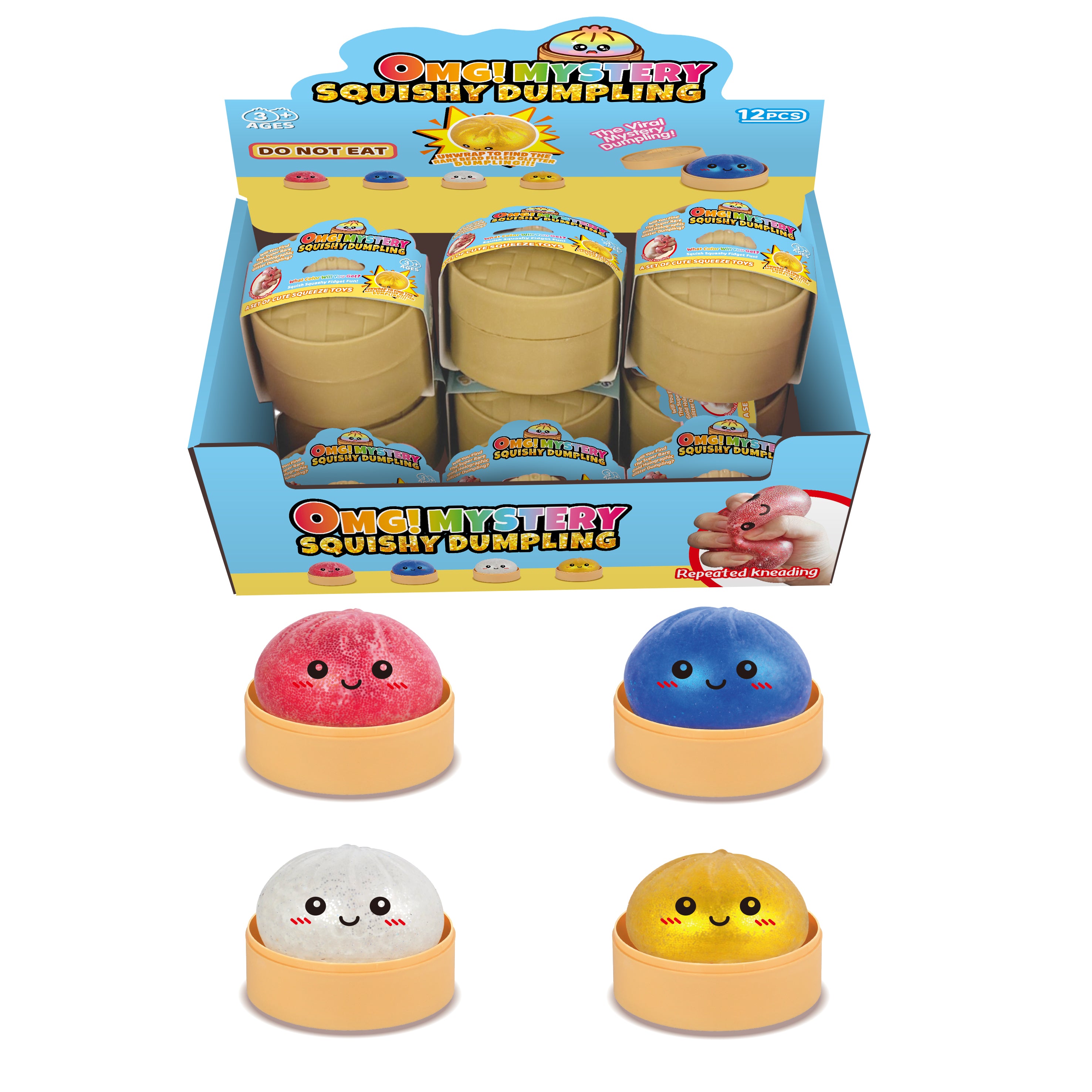Squishy Mystery Bead Filled 8.5cm Dumpling assorted