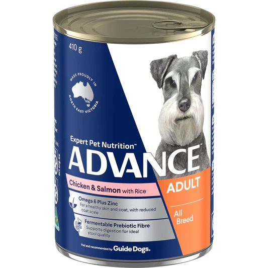 Advance Adult all Breed Chicken and Salmon with Rice Cans 12 x 700g