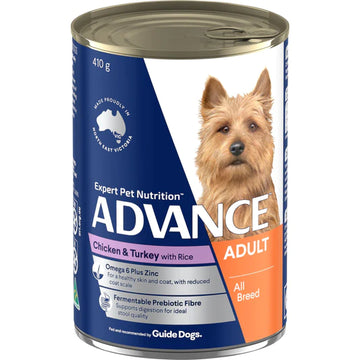 ADVANCE Adult All Breed Chicken and Turkey with Rice Cans 12 x 700g