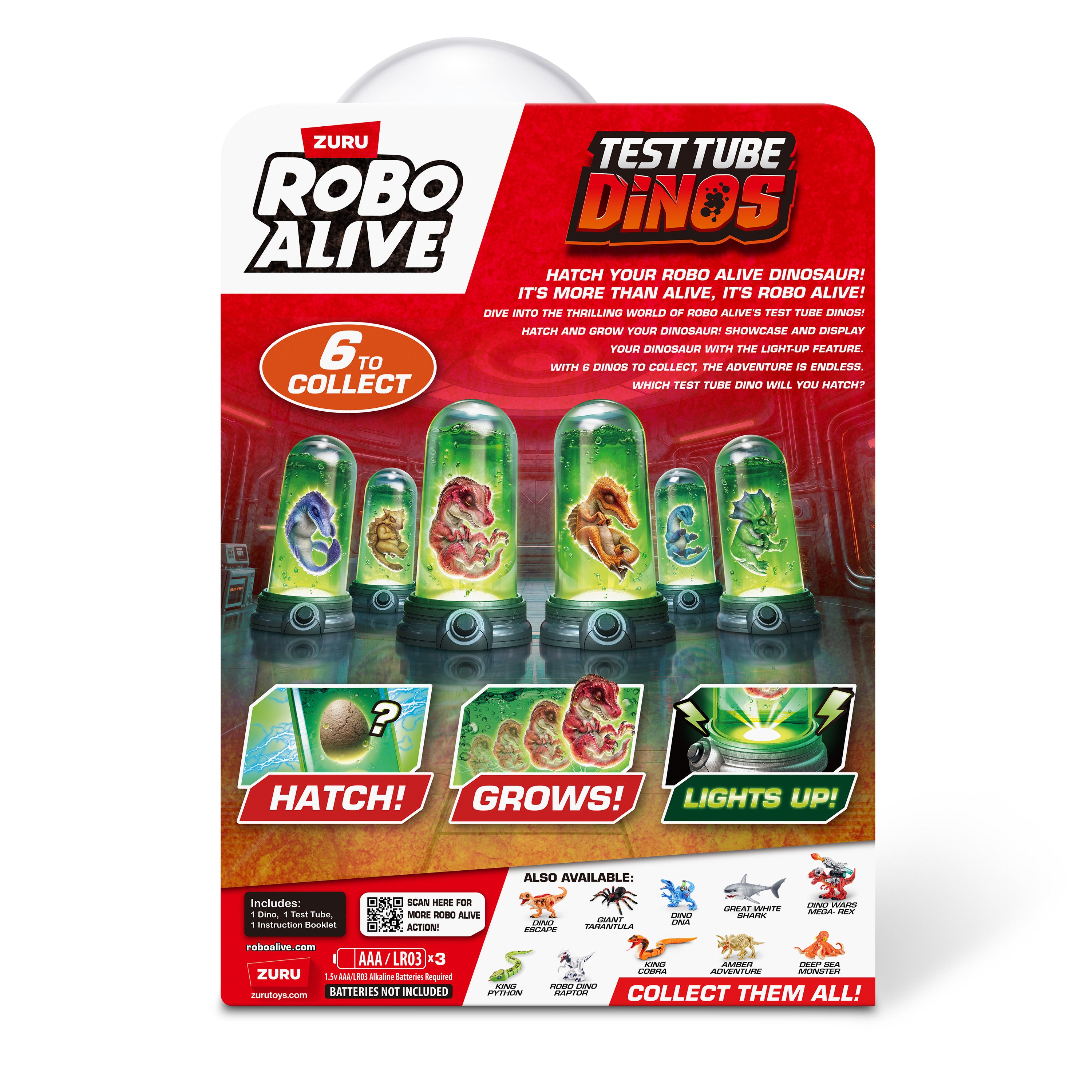 ZURU Robo Alive Test Tube Dinos