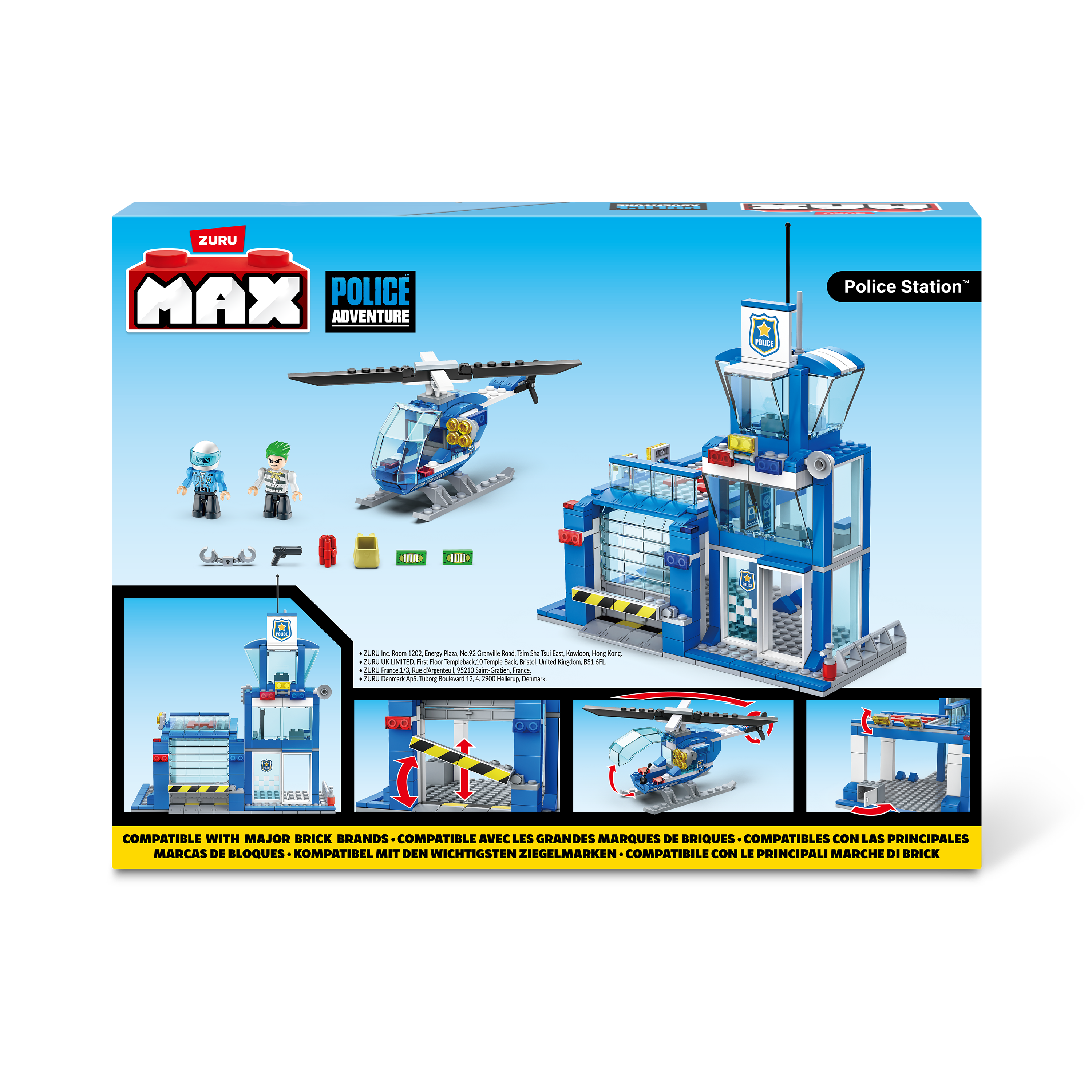 ZURU MAX Build City Police Station  Playset 321 Bricks xx
