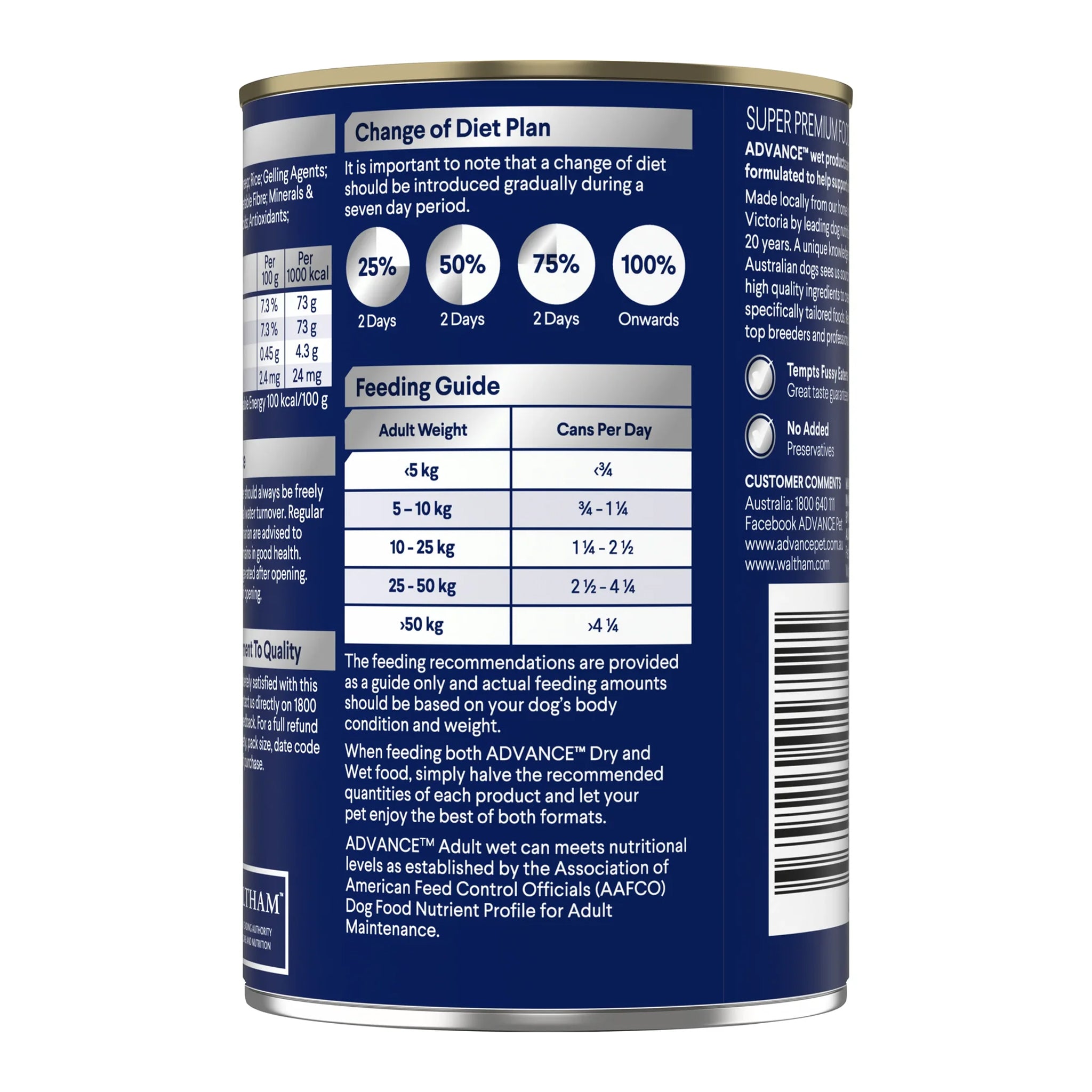 Advance Adult All Breed Chicken and Turkey with Rice Cans 12 x 700g