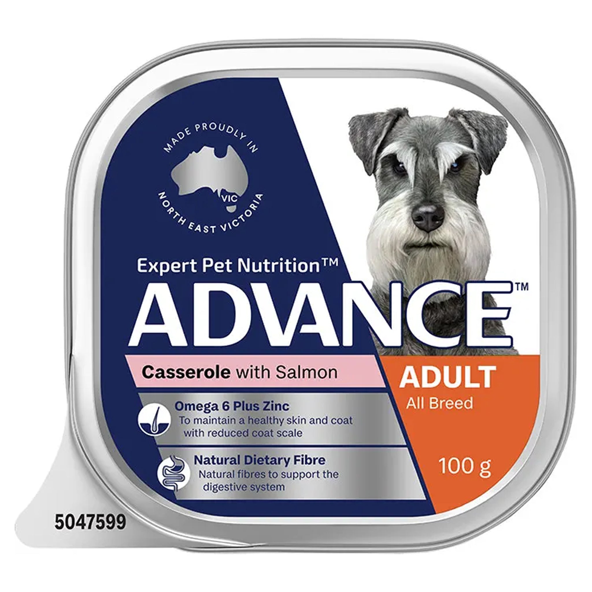 Advance Adult All Breed Salmon Casserole Trays 12 x 100g
