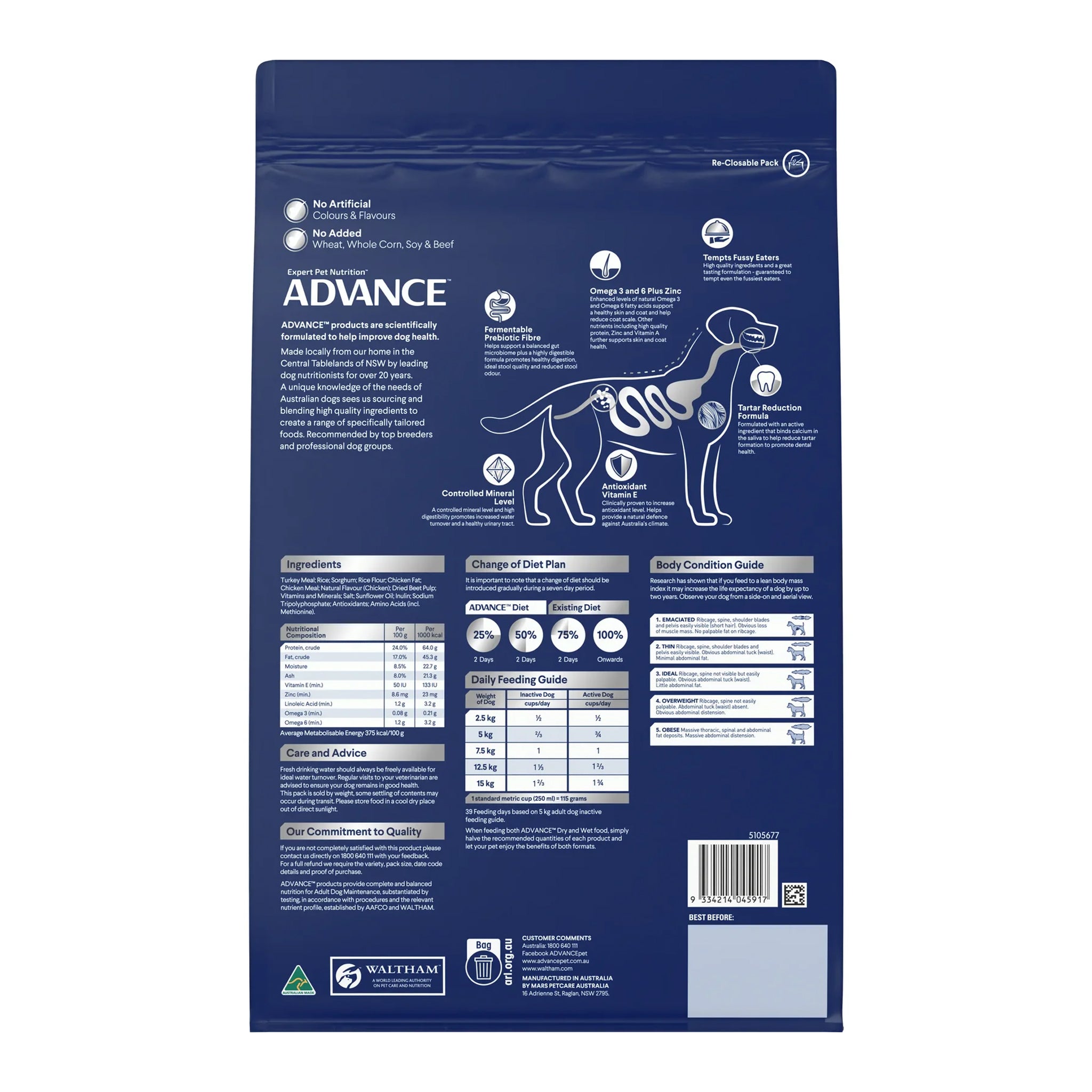 Advance Adult Small Breed Turkey with Rice Dry Dog Food