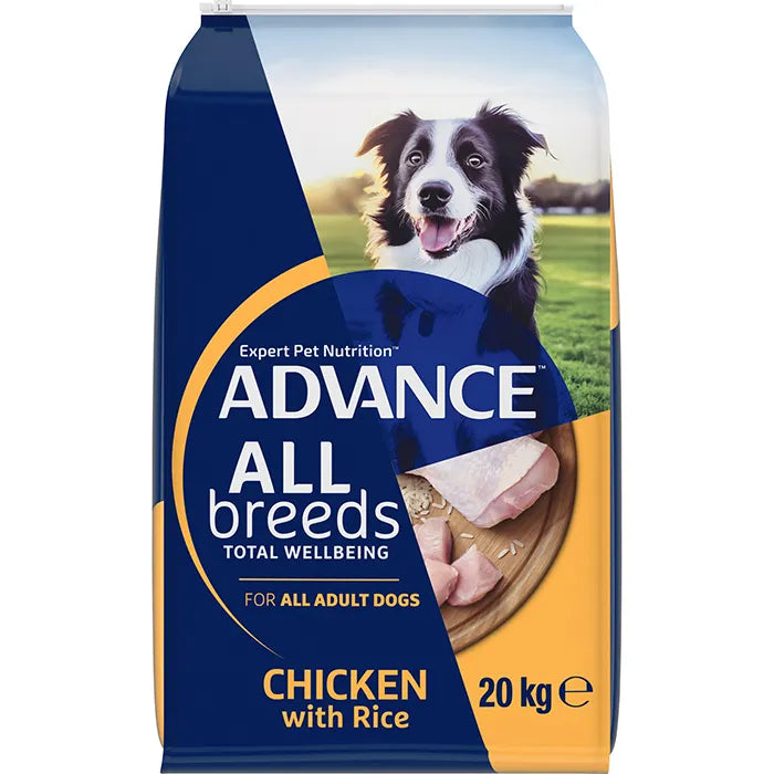 Advance Dog All Breed Adult Dog Food 20kg (Chicken & Rice/Lamb & Rice)