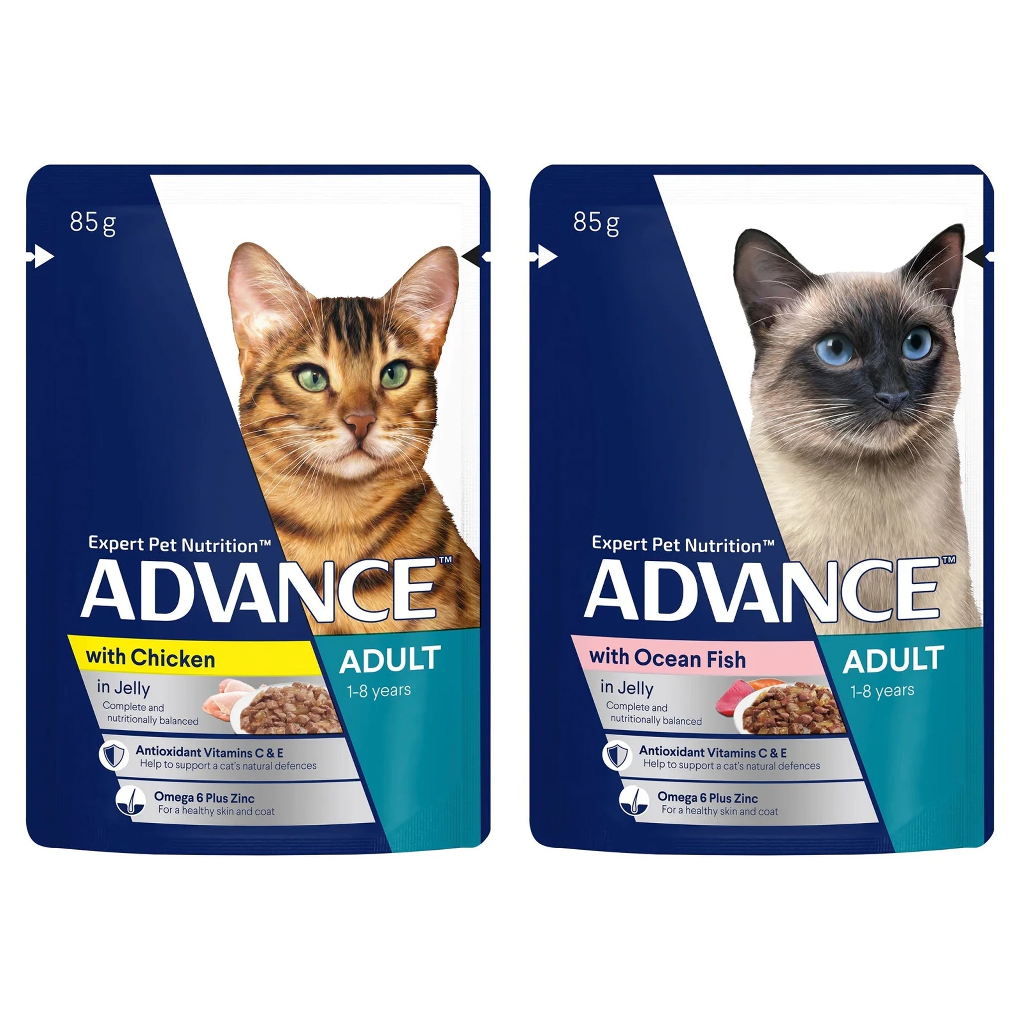 Advance Cat Adult Multi Variety in Jelly Pouches 12 x 85g