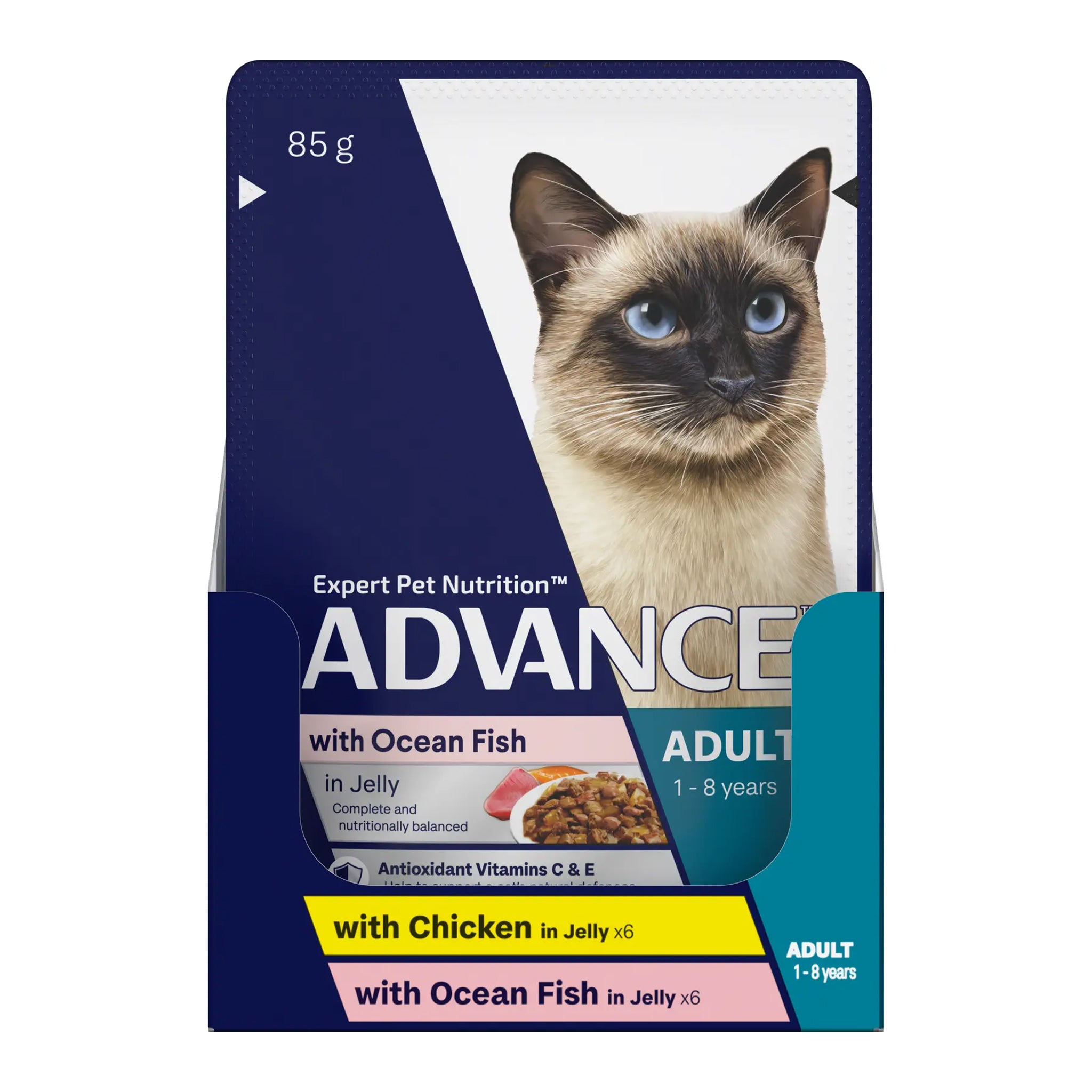 Advance Cat Adult Multi Variety in Jelly Pouches 12 x 85g