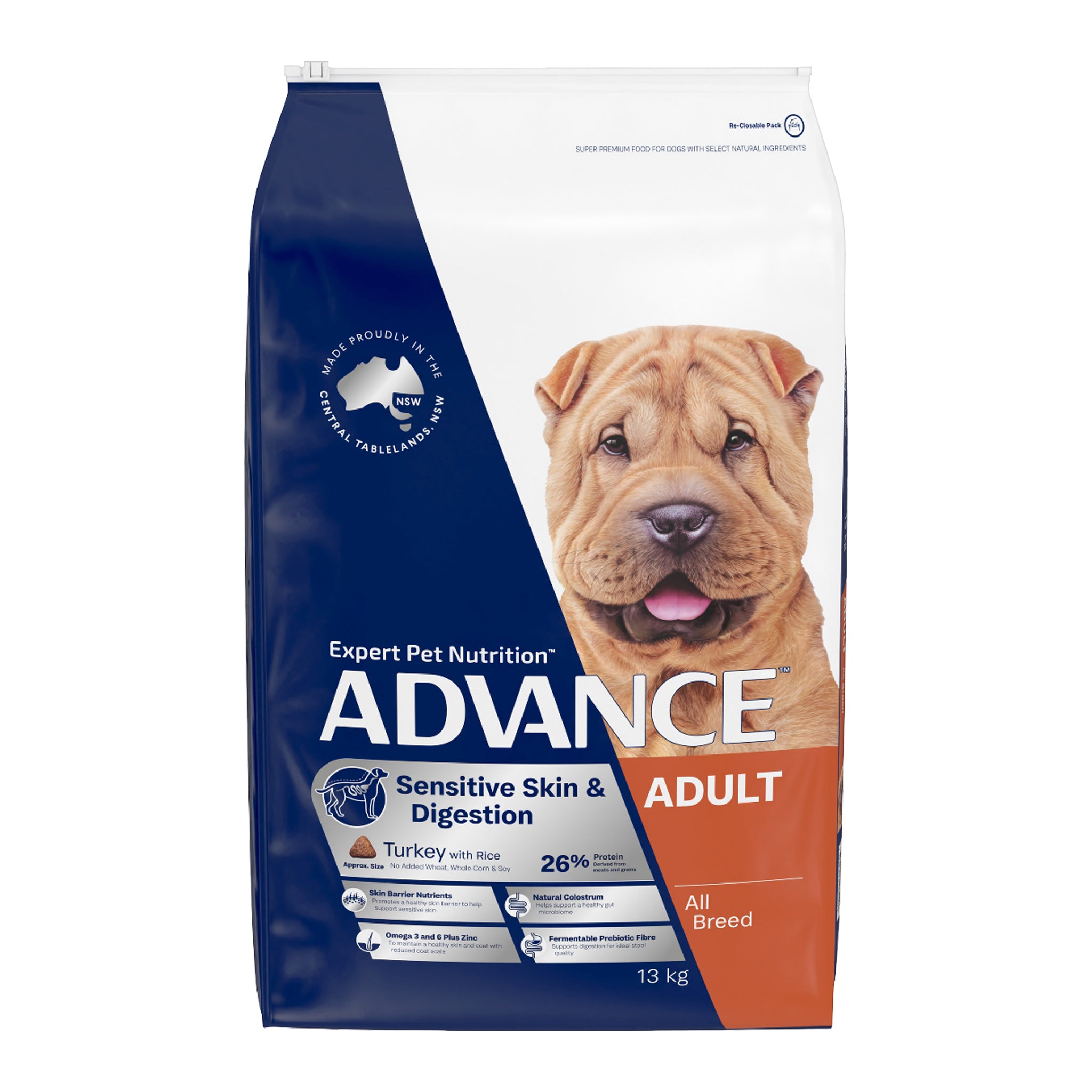 Advance Dog Sensitive Skin & Digestion Turkey Rice