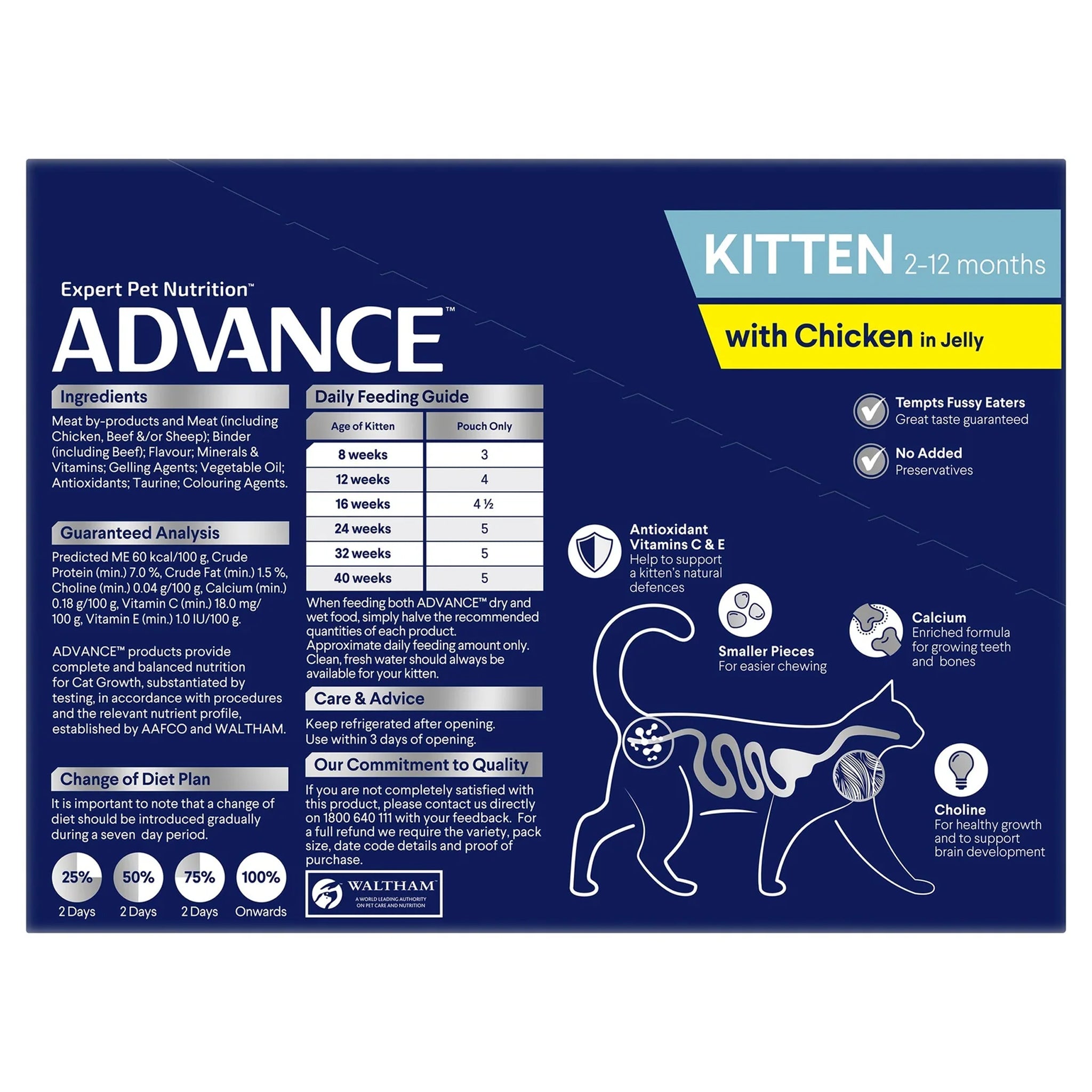 Advance Kitten Chicken in Jelly Pouches 12 x 85g
