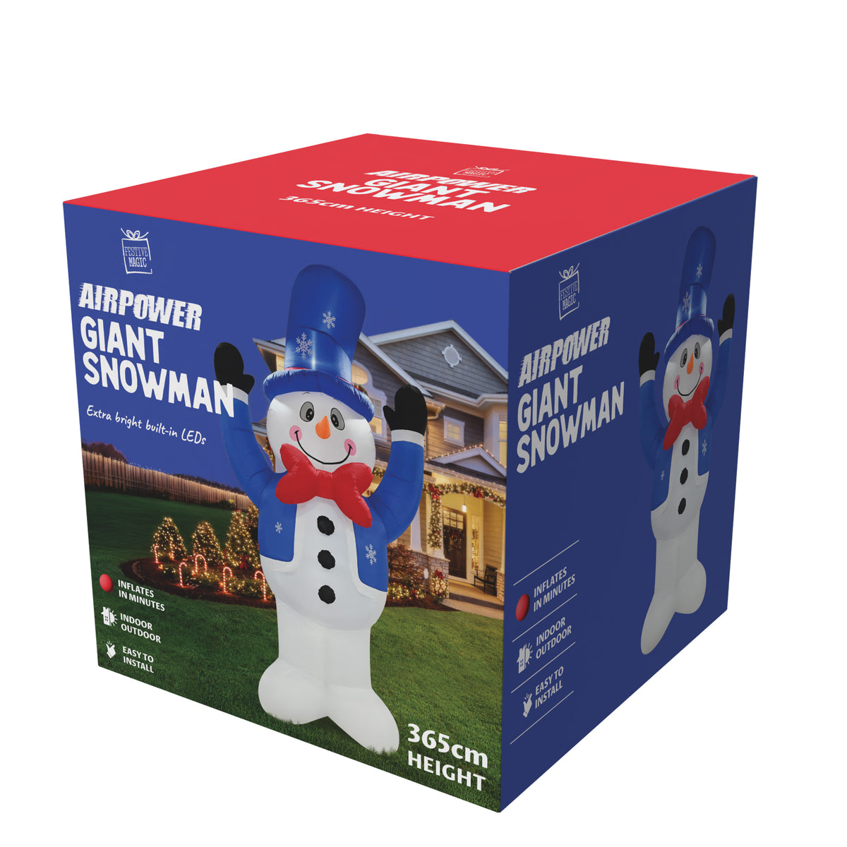 Inflatable Frosty Snowman High Five 365cm