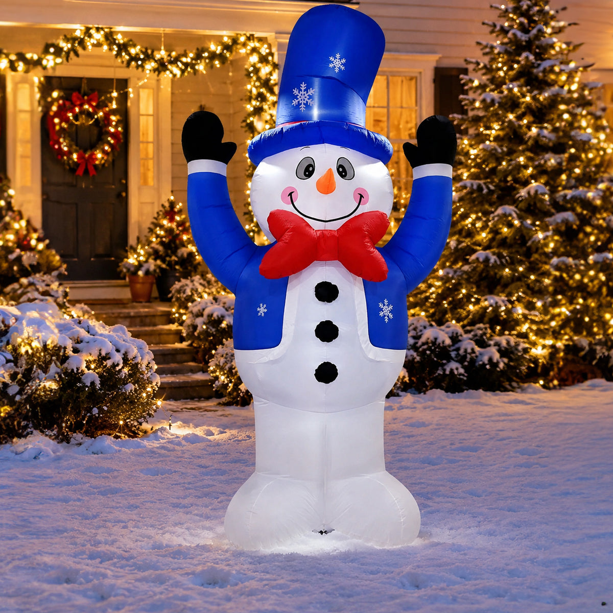 Inflatable Frosty Snowman High Five 365cm