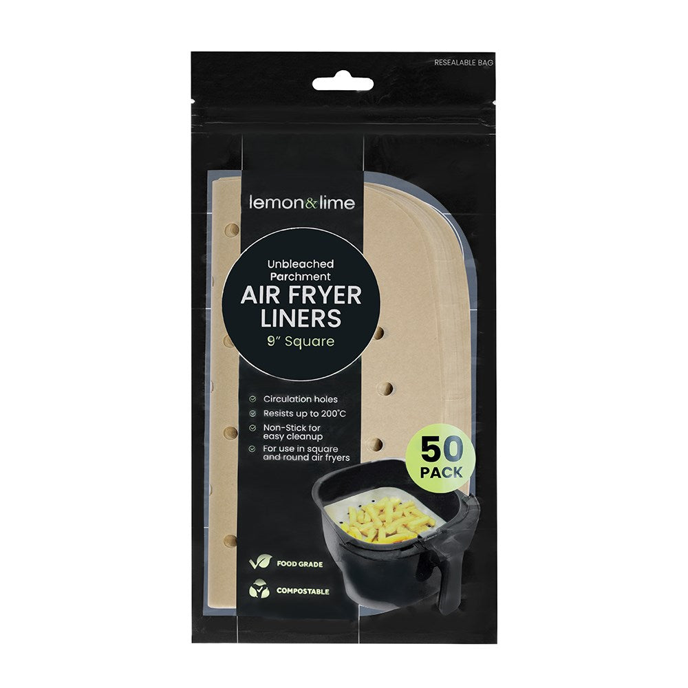 Air Fryer Liners – 23 × 23cm (50 Pack)