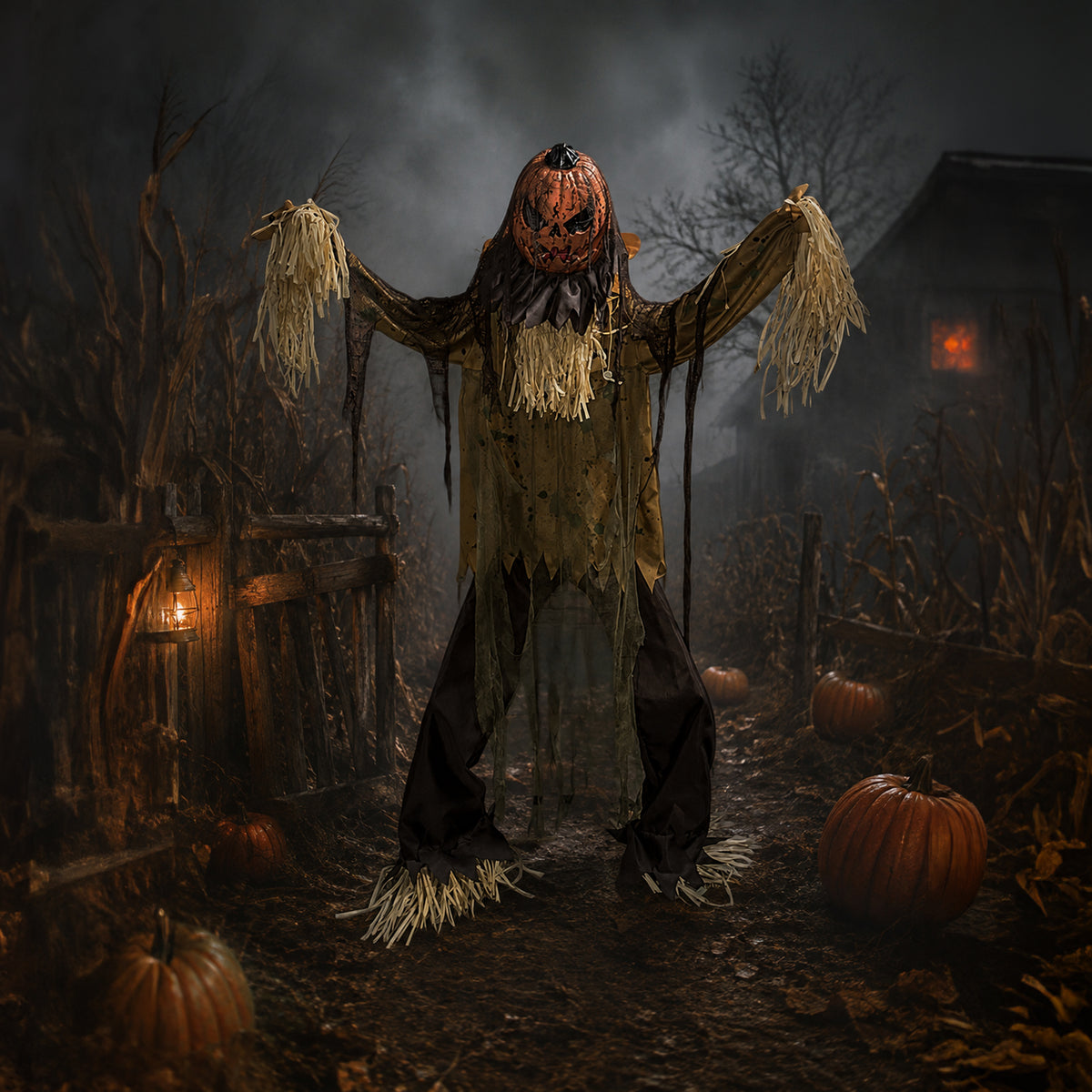 Animated Haunted Pumpkin Man 1.9m