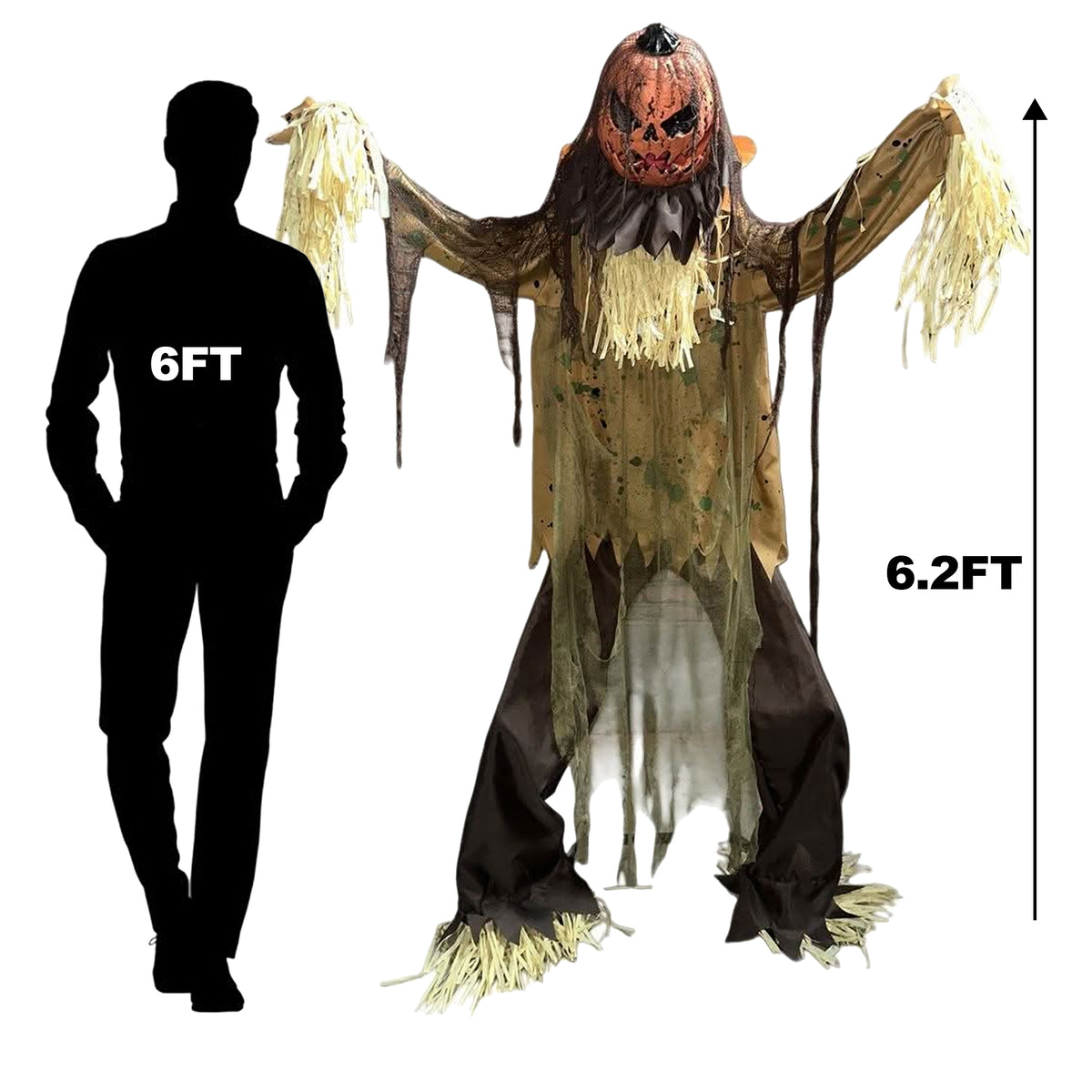 Animated Haunted Pumpkin Man 1.9m