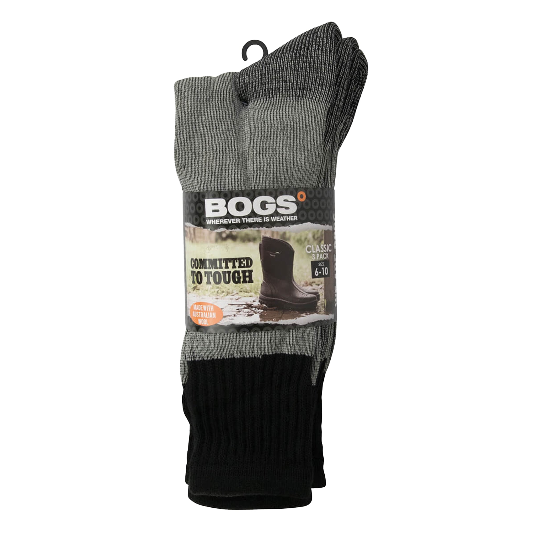 BOGS Classic 3 Pack Wool Socks