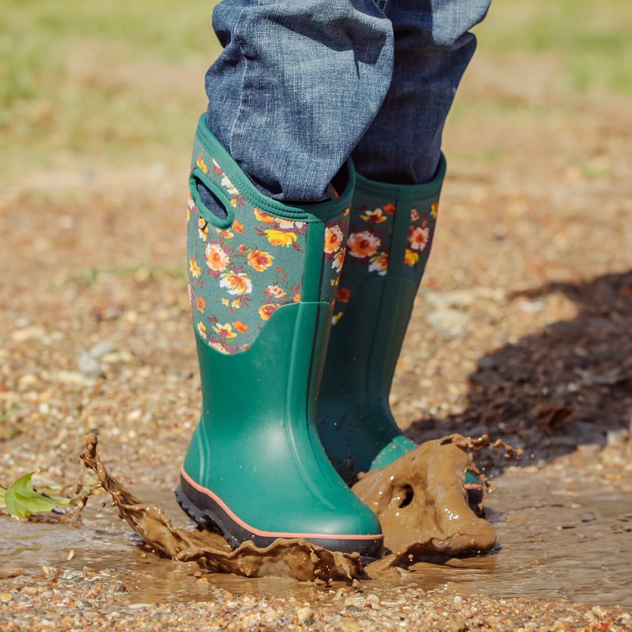 BOGS Classic Tall Emerald Painterly Wide xx