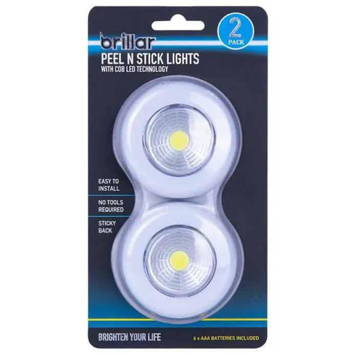 Brillar Wireless Peel N Stick Lights-Set Of 2
