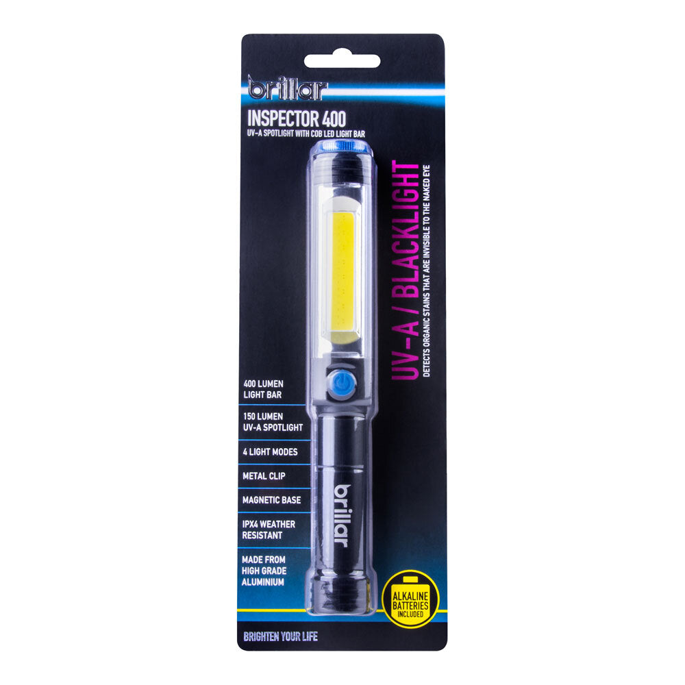 Brillar Inspector UV-A Spotlight COB LED Light Bar 400lm