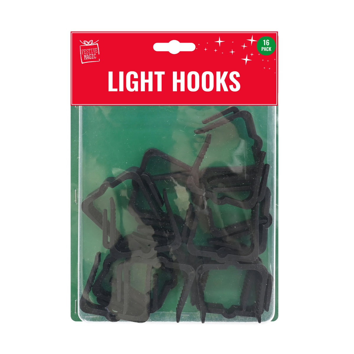 Balcony/Fence Light Hooks 16pk Black/White Assorted