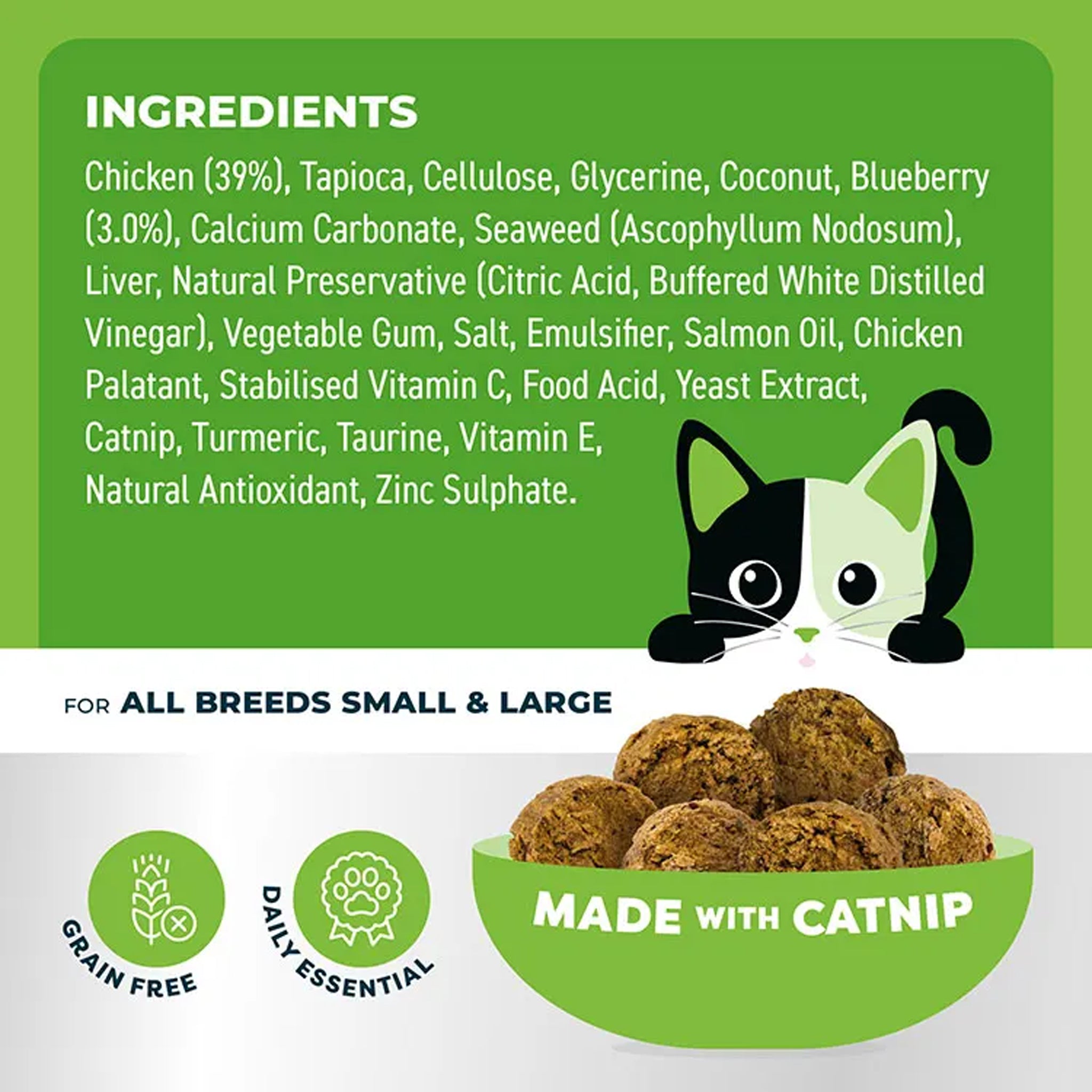 Bell & Bone Dental Bites for Cats – Chicken, Salmon & Tuna