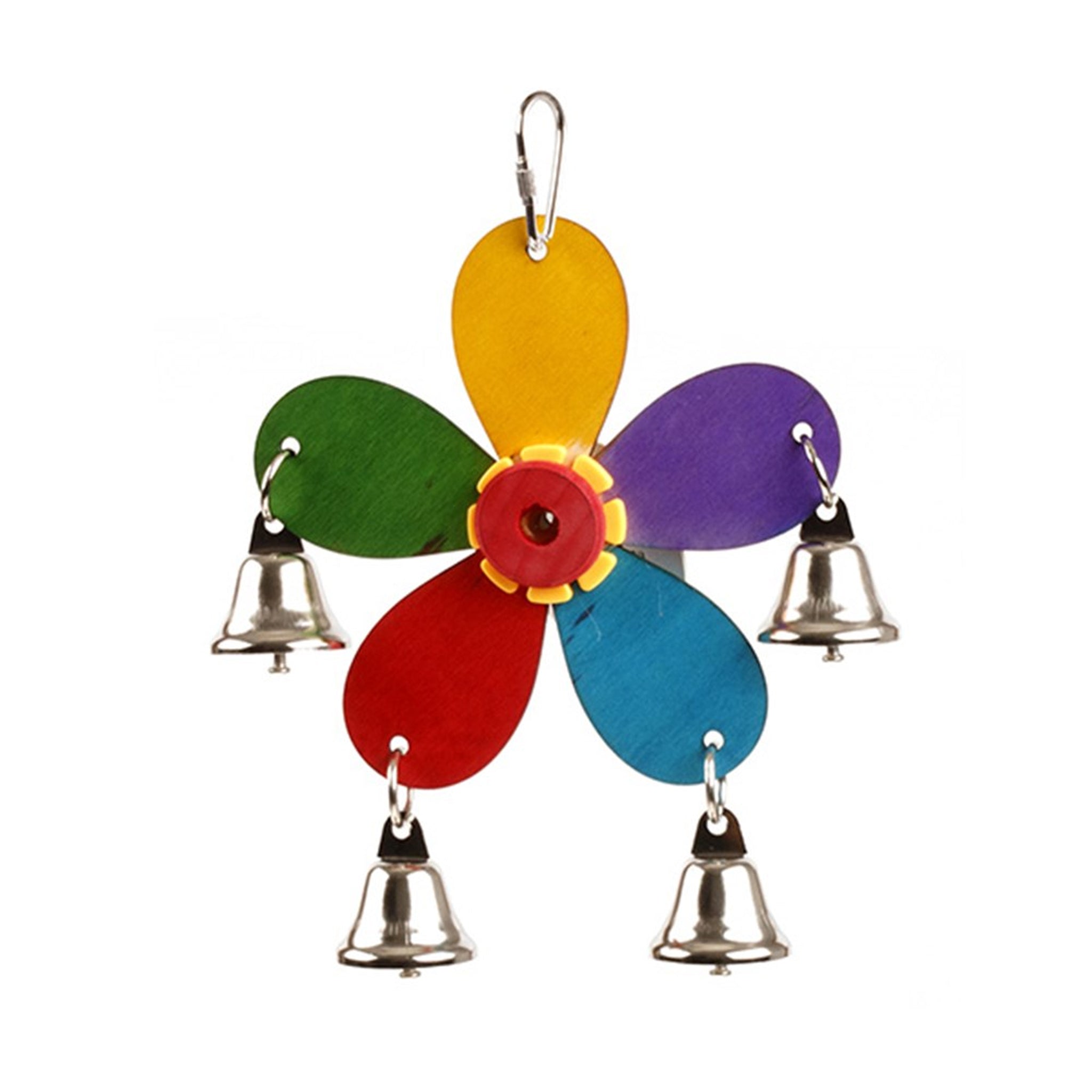 Bird Toy Windmill w Bells 17.5cm