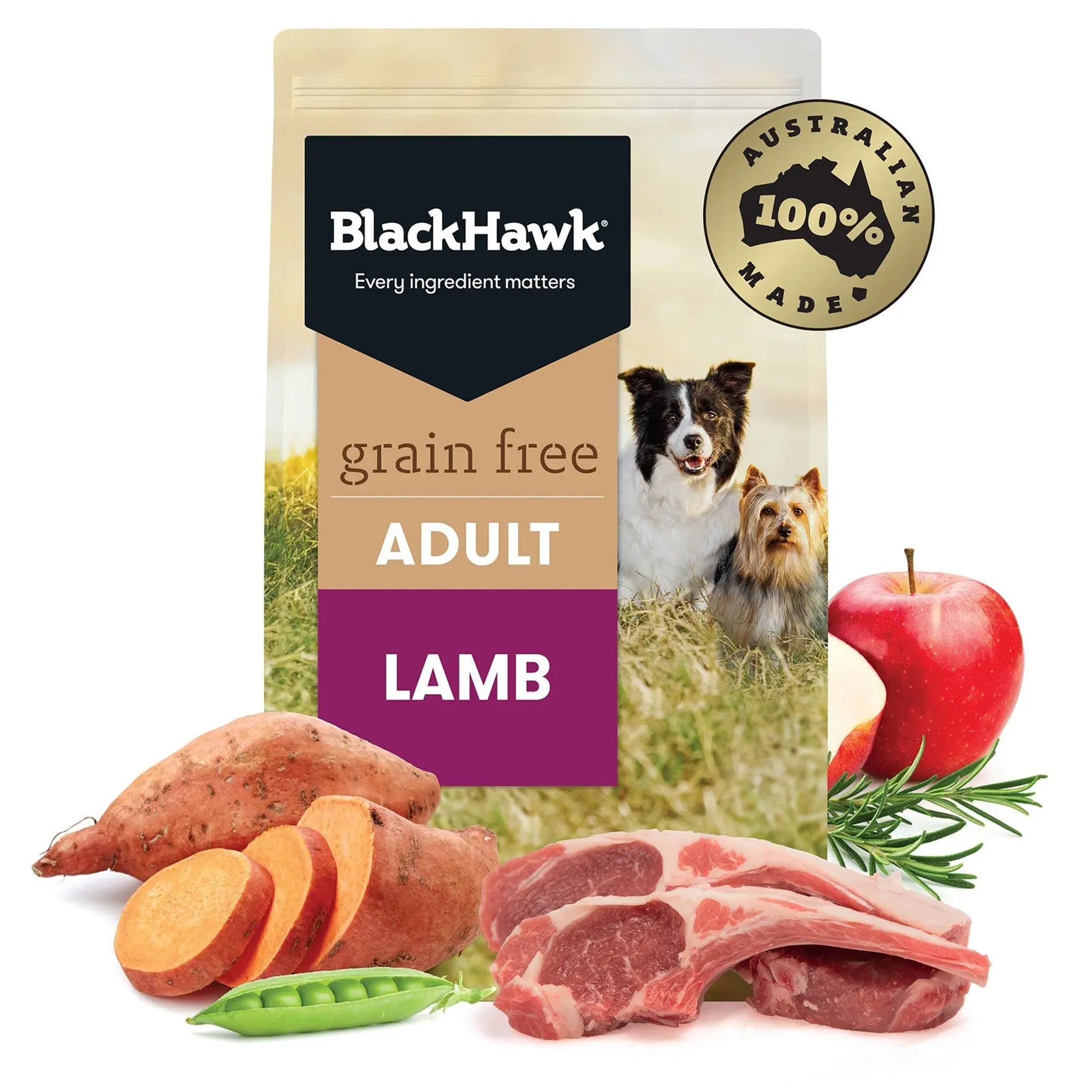 Black Hawk Adult Grain Free Lamb Dry Dog Food 15kg