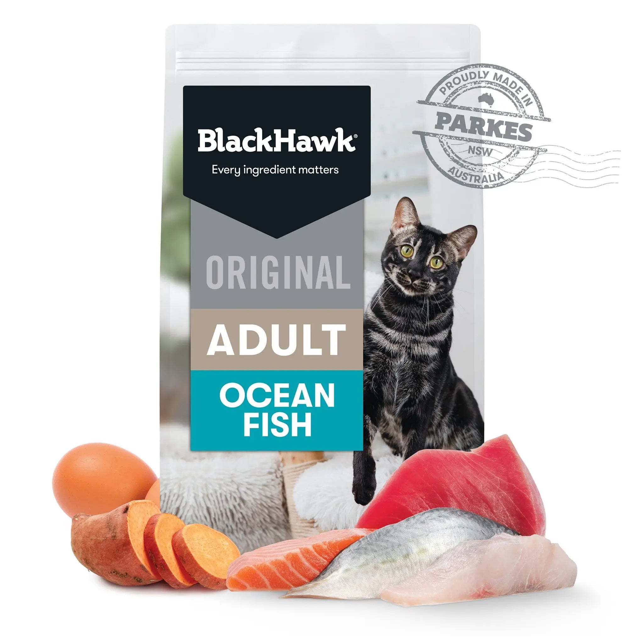 Black Hawk Adult Ocean Fish Dry Cat Food