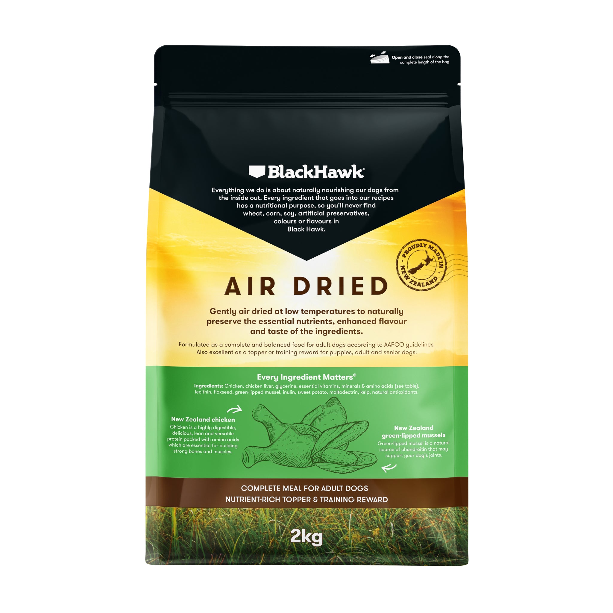 Black Hawk Air Dried Dog Food (450g & 2kg)