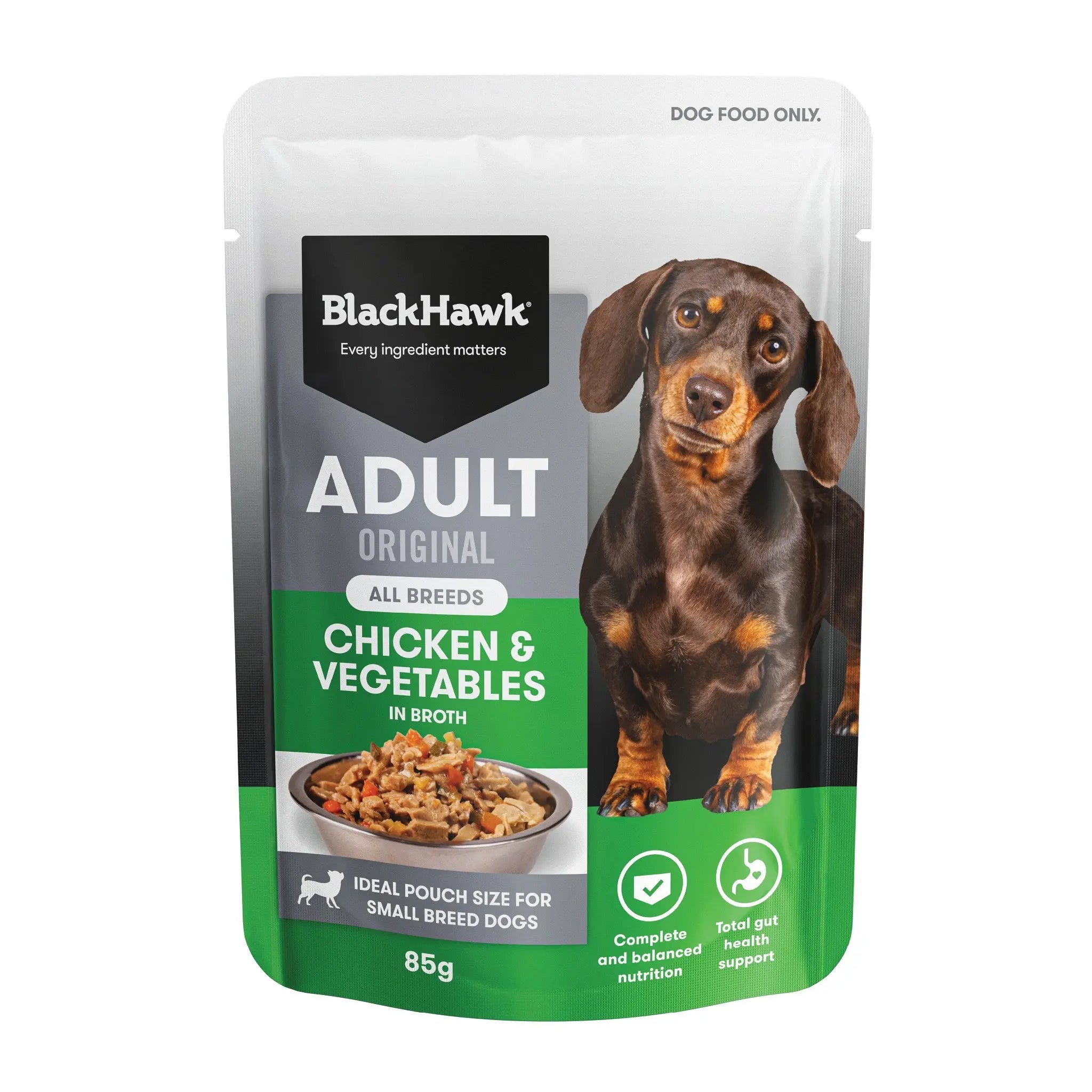 Black Hawk Original Adult Wet Dog Food 85g – 12 Pack
