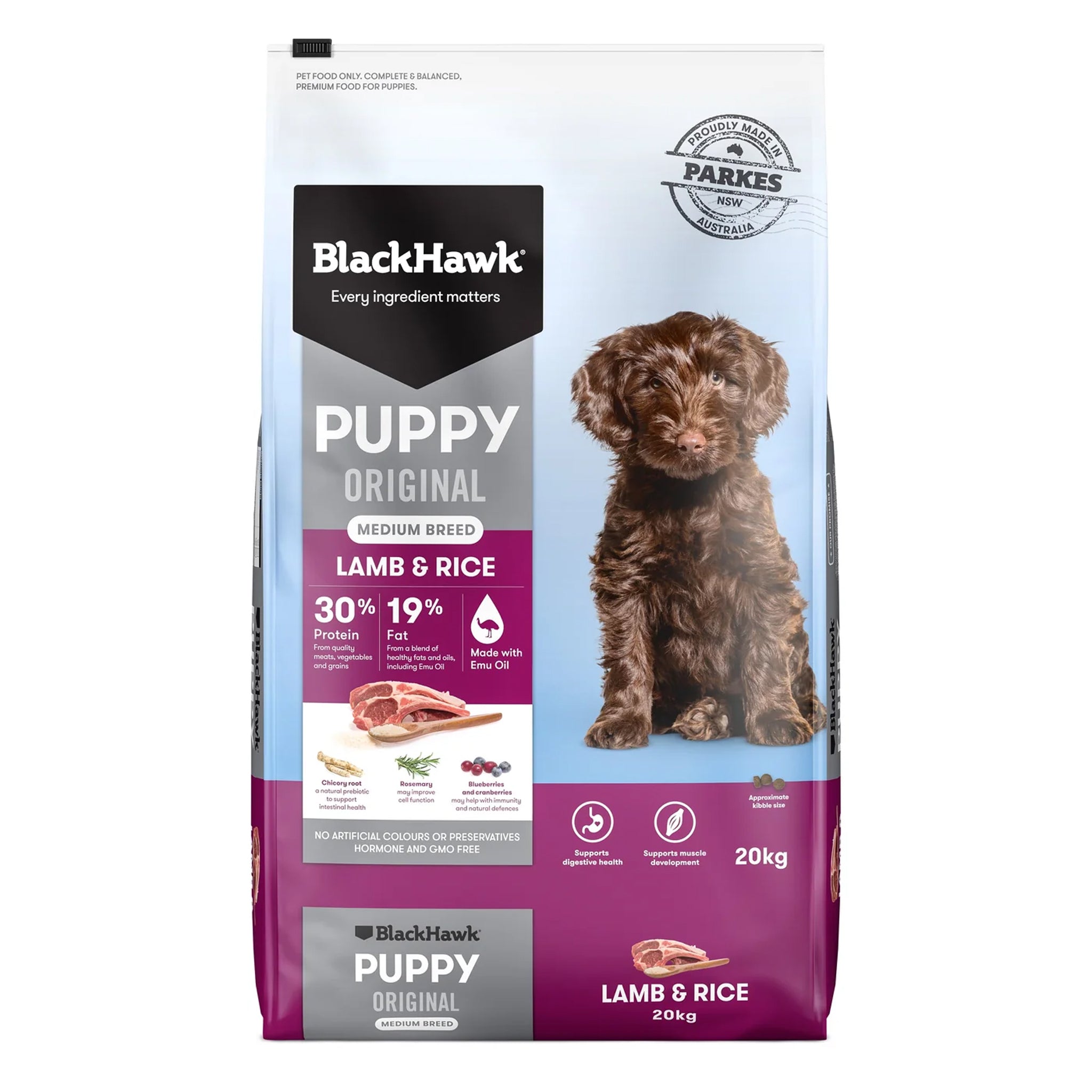 Black Hawk Puppy Medium Breed Lamb and Rice Dry Dog Food