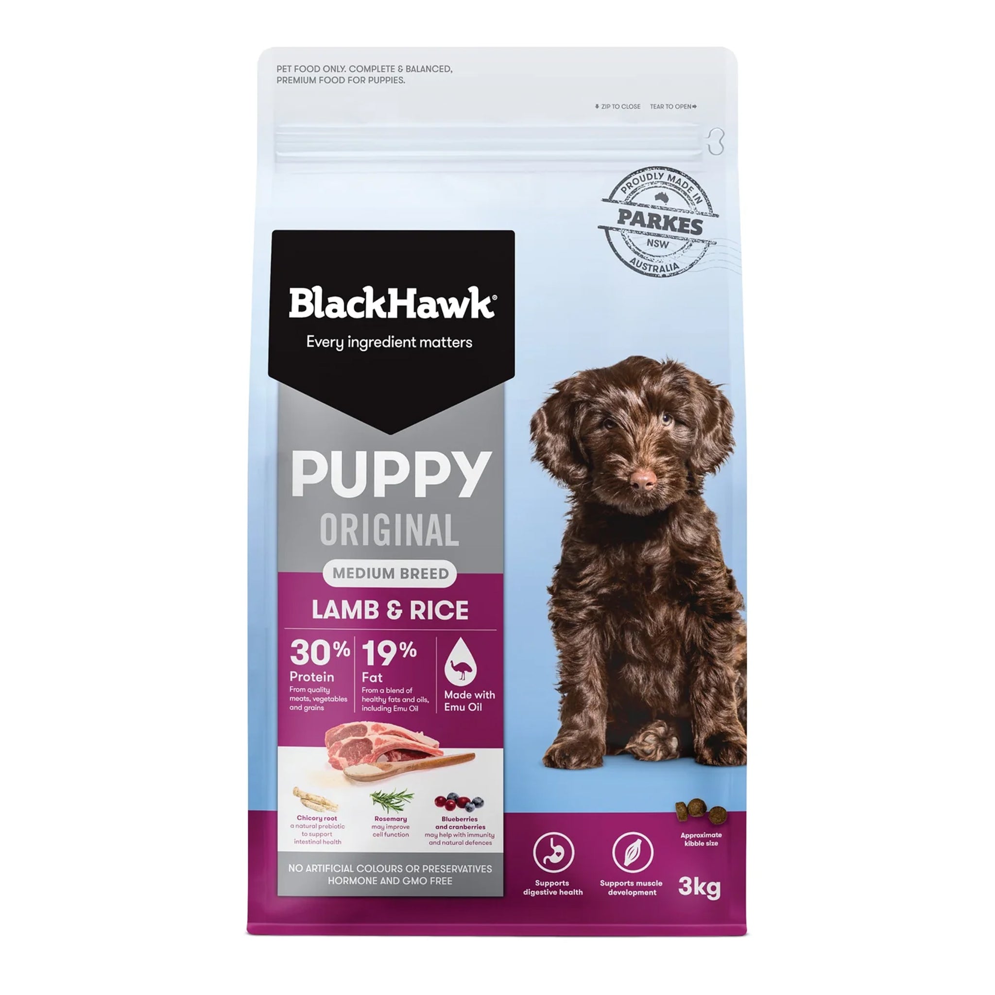 Black Hawk Puppy Medium Breed Lamb and Rice Dry Dog Food