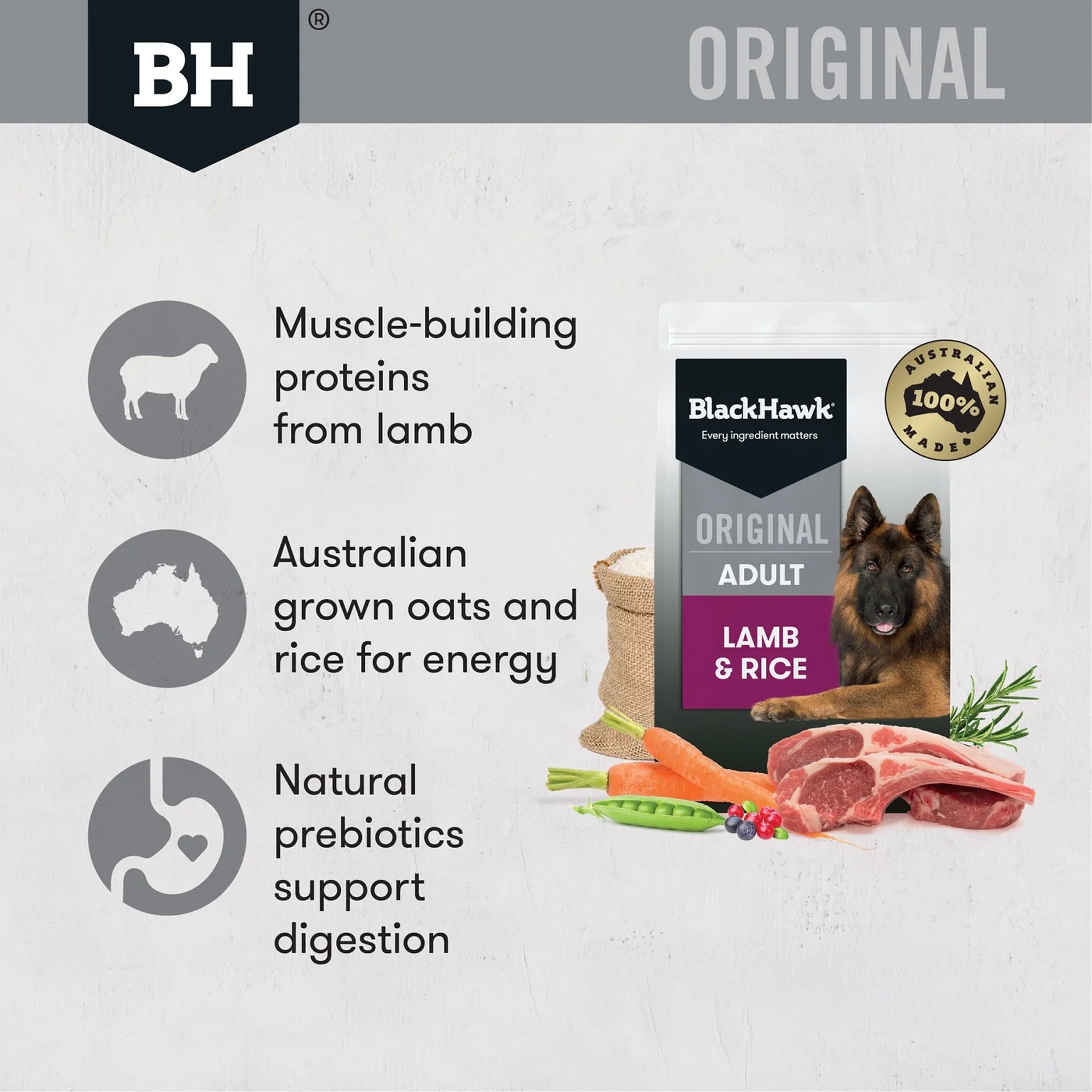 Black Hawk Adult Lamb & Rice Dry Dog Food