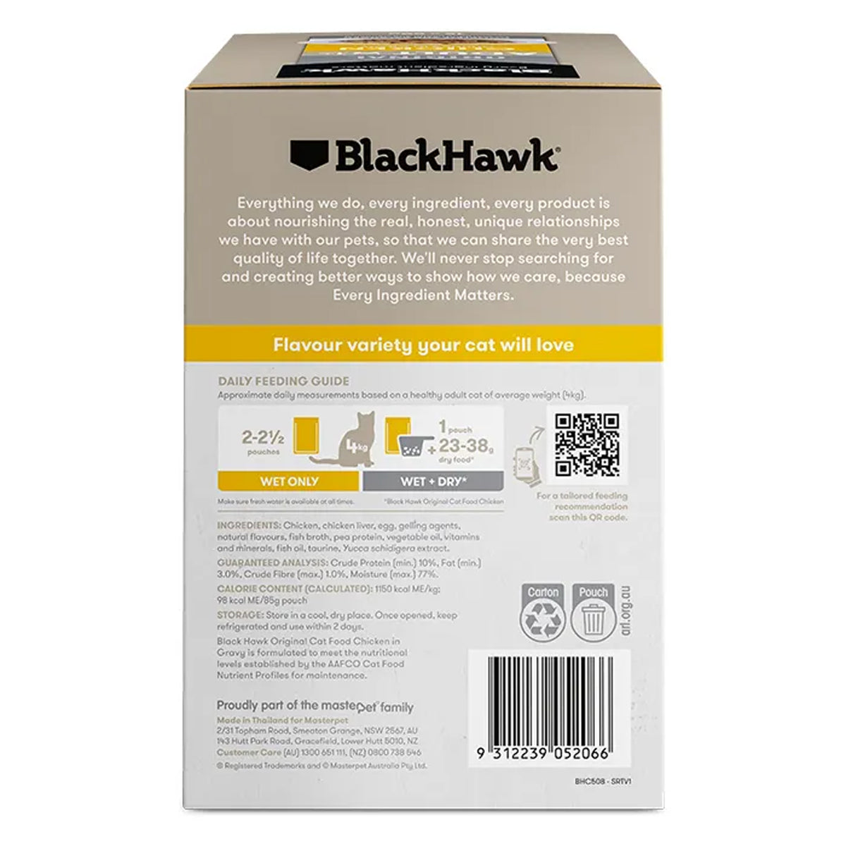 Black Hawk Cat Chicken in Gravy 12 x 85g