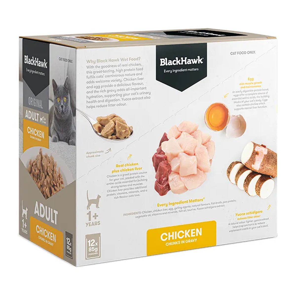 Black Hawk Cat Chicken in Gravy 12 x 85g